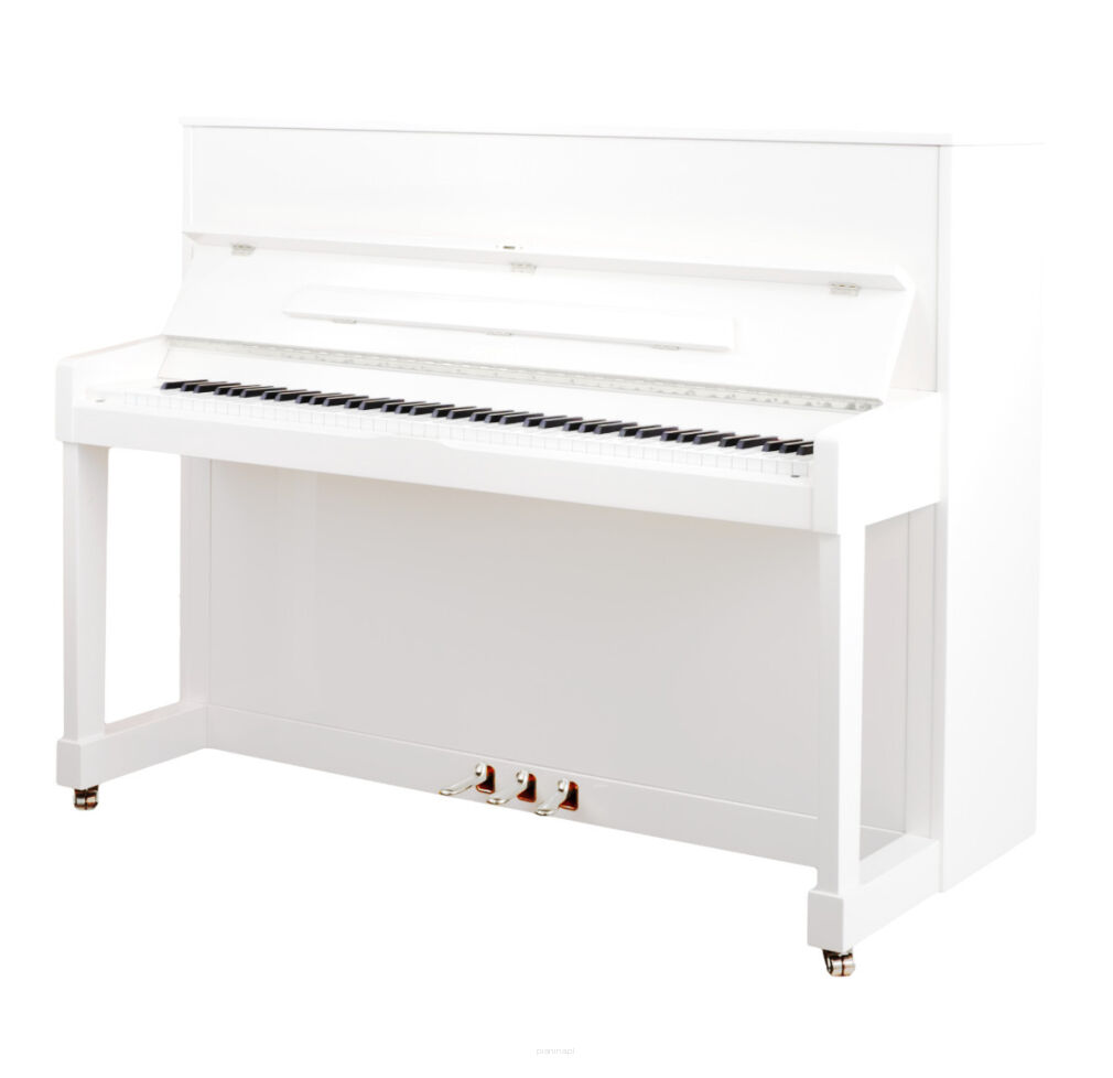 pianino Petrof P118 M1 biały połysk + chrom