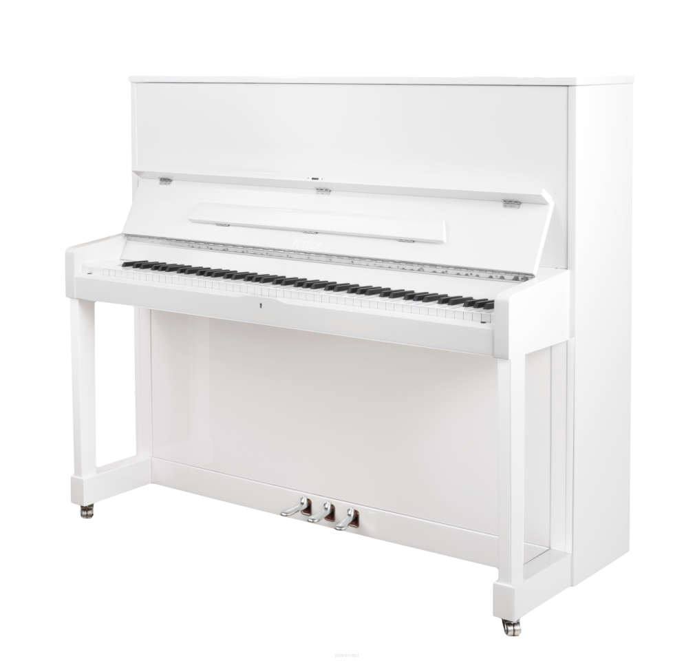 pianino Petrof P125 M1 biały połysk + chrom