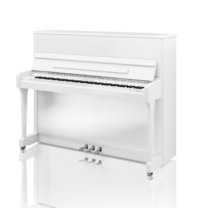 białe pianino W. Hoffmann V 120 chrom