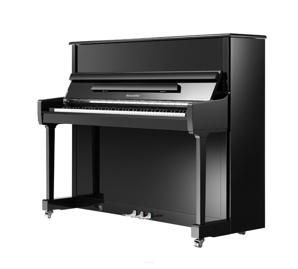 pianino Ritmuller Studio 122 EU czarny połysk + chrom