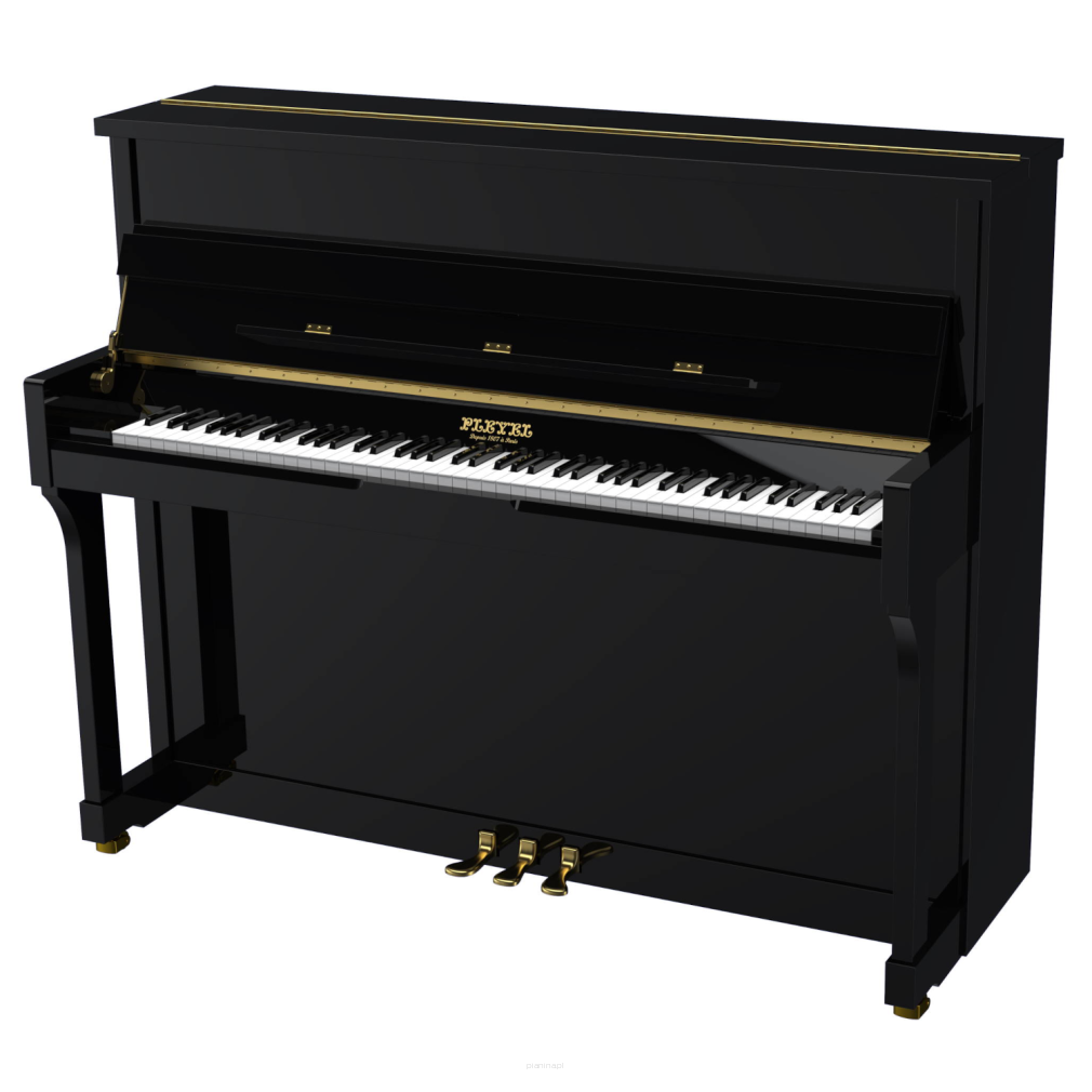 pianino klasyczne Pleyel P120 czarny połysk