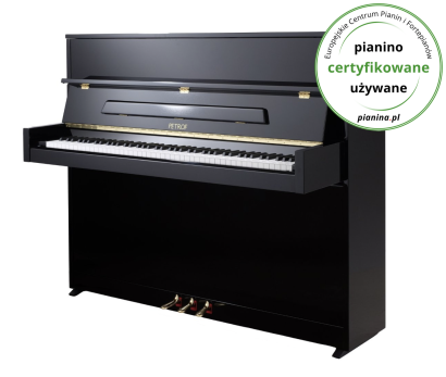 pianino używane certyfikowane Petrof P118 Special czarny połysk