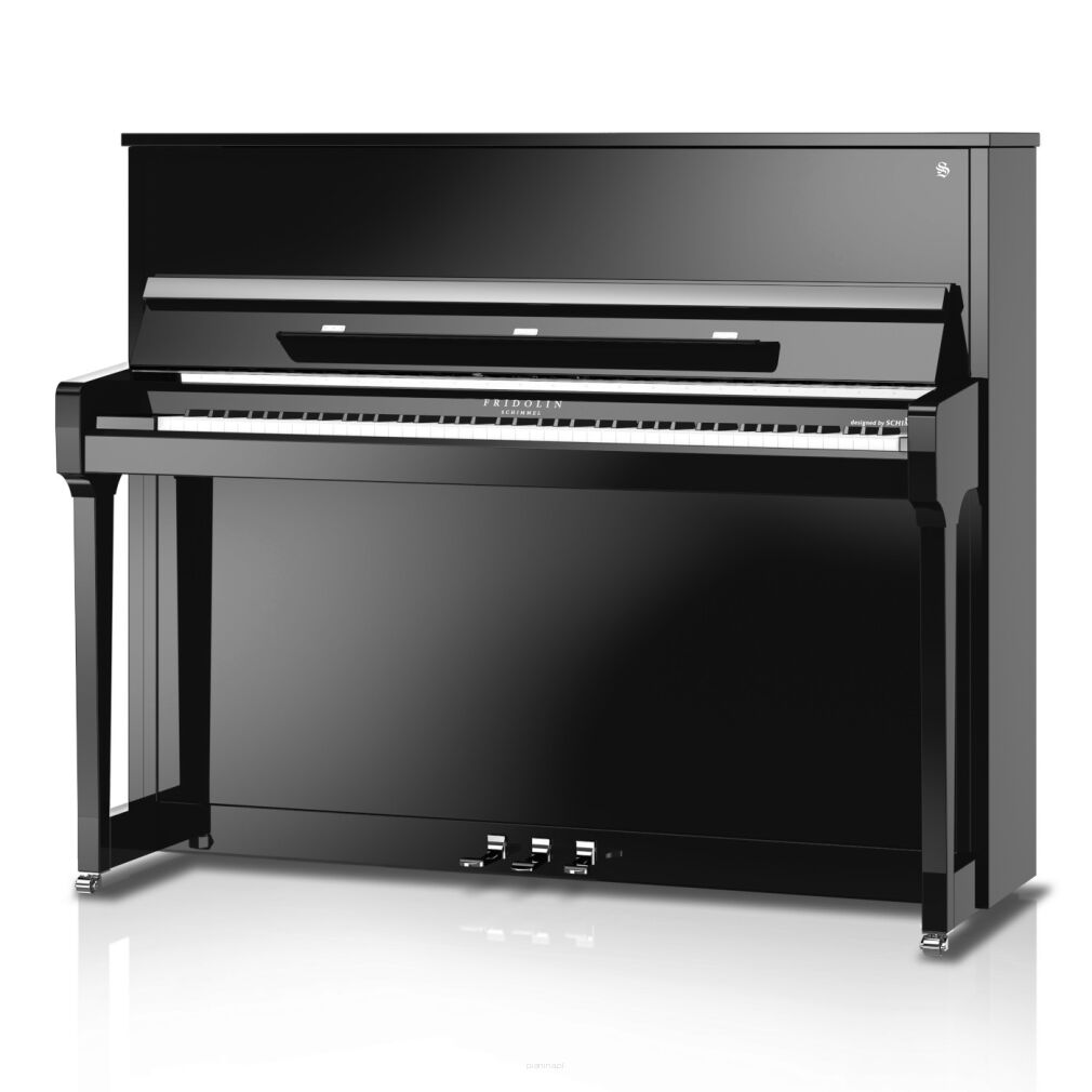 pianino akustyczne Fridolin Schimmel F123 Tradition czarny połysk + chrom